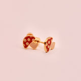 18k Gold Mushroom Stud Earrings