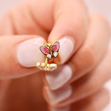 18k Gold Butterly Stud Earrings