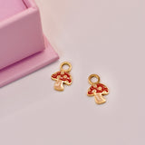 18k Gold Mushroom Charms