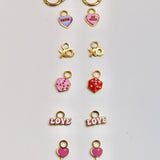 18k Gold Heart Sucker Charms