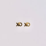 18k Gold XO Stud Earrings