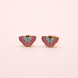 Pink Butterly Stud Earrings