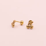 18k Gold Cherry Stud Earrings